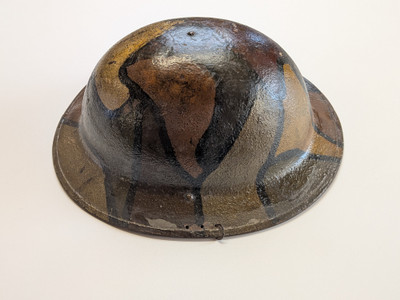 U.S. WW1 Helmet Camouflage Painted