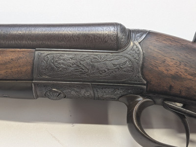 Engraved German Double Barrel 16 Gauge Under Lever