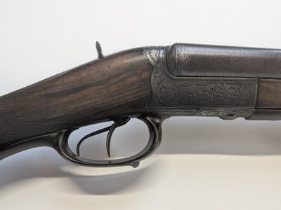 Engraved German Double Barrel 16 Gauge Under Lever