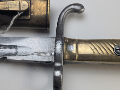 Rare German 71 Sawback Bayonet - All Matching with Unit Marking
