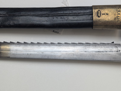 Rare German 71 Sawback Bayonet - All Matching with Unit Marking
