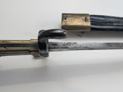 Mauser 71 Bayonet dated 1875 - Unit Marked with Scabbard