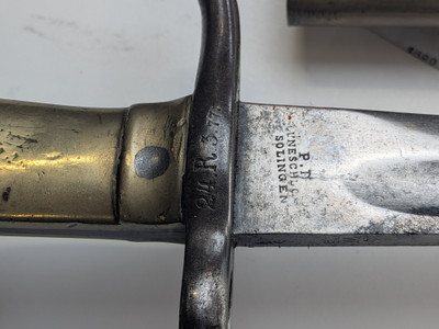 Mauser 71 Bayonet dated 1875 - Unit Marked with Scabbard