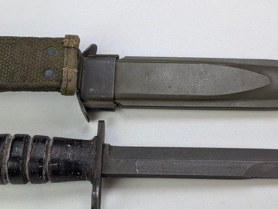 U.S. WW2 M1 Carbine M4 Case Bayonet W/ Flaming Bomb