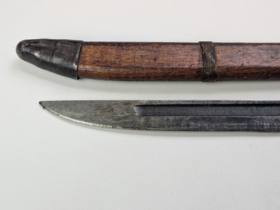 WW2 Japanese Arisaka Bayonet - Jinsen Arsenal W/ wood Scabbard