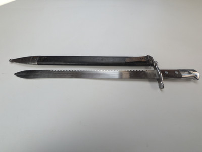 Swiss Model 1914 Pioneer Sawback Bayonet for K11 - Mint Condition