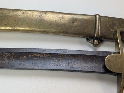 British 1796 Pattern Saber P Knecht maker marked W/ gold inlay