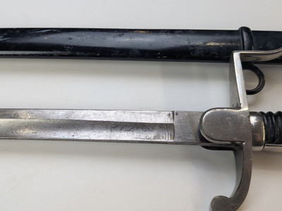 WW1 Era German Dress Sword Triple Etched Artillery - Unit Marked