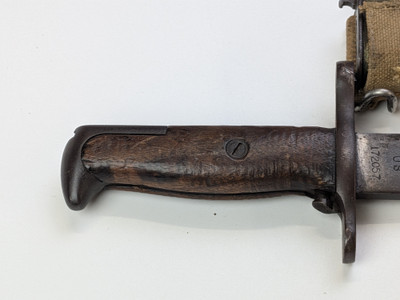 WW1 1903 Bayonet - RIA 1910 dated W/ Canvas Scabbard