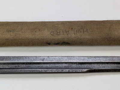 WW1 1903 Bayonet - RIA 1910 dated W/ Canvas Scabbard