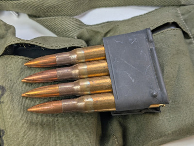 M1 Garand Bandolier With Ammunition and Clips