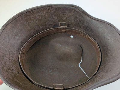 WW1 Imperial German M17 Helmet Wartime Original Camo - Damaged