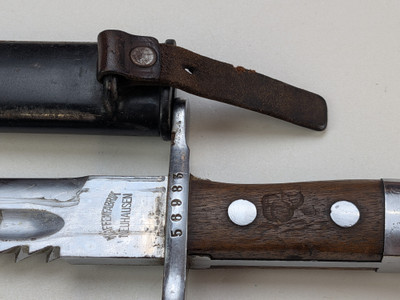 Swiss 1911 Pioneer/Engineer Sawback Bayonet