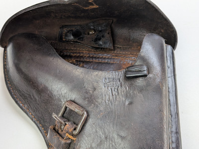 Pre WW1 Imperial German P08 Luger Holster - 1913 Dated W/ Unit Marking