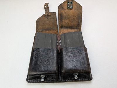 Austrian STG58 FAL Magazines X2 in Leather Pouch