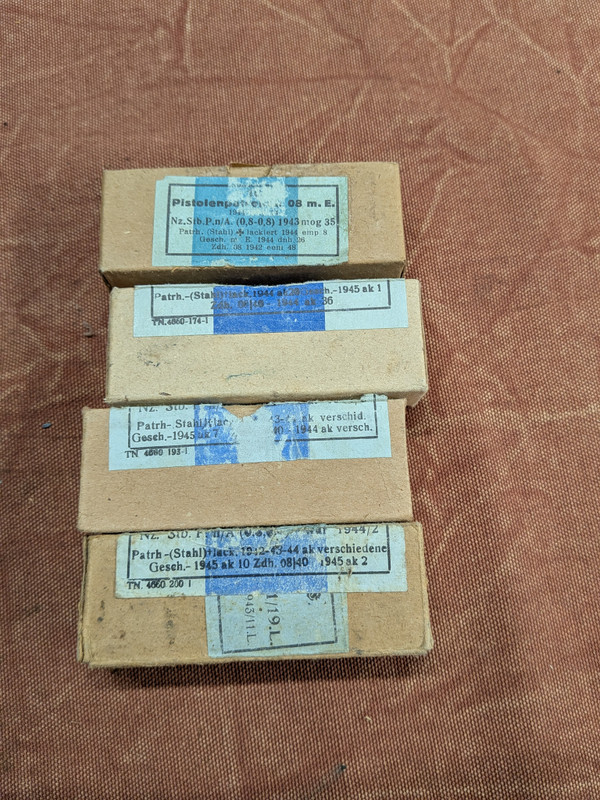 WW2 German 9MM Ammo Boxes Unsealed