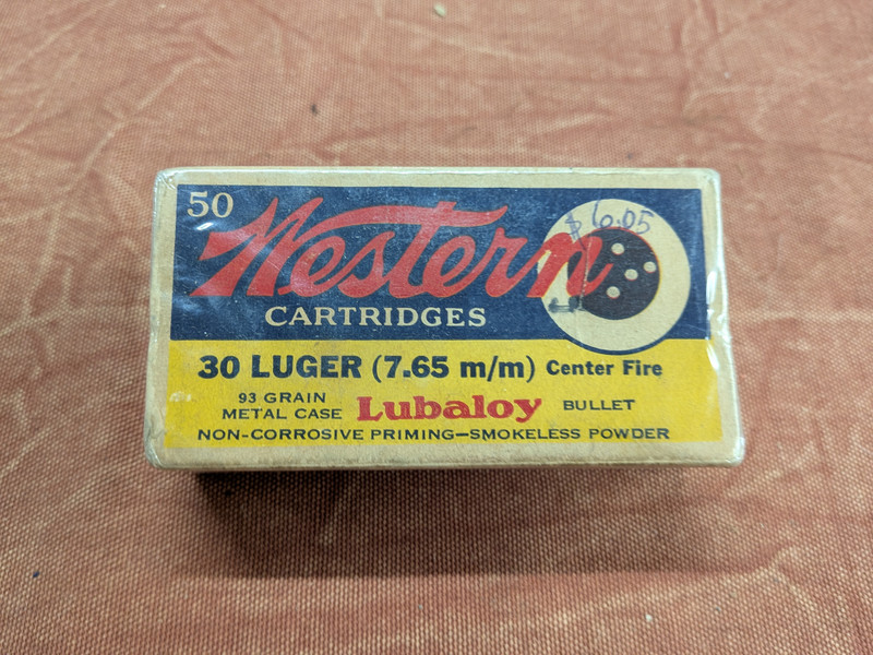 Sealed Box of Western 30 Luger Cartridges