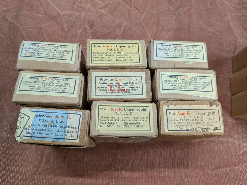 9 Boxes of WW2 German 8MM Mauser Armor Piercing Ammunition