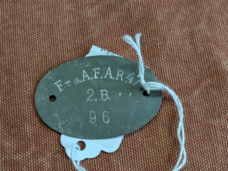WW1 Imperial German ID Tag - Field Artillery Regiment