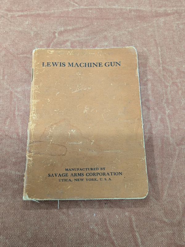US Lewis Gun Model 1917 Manual