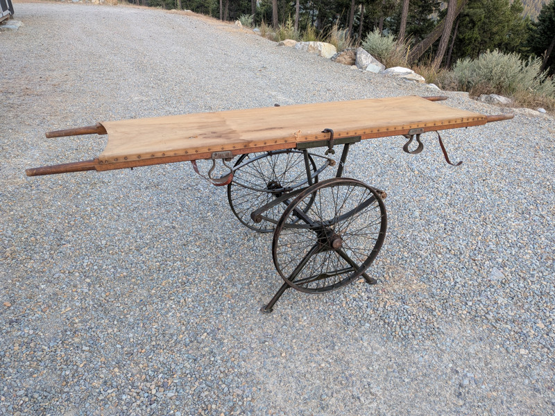 US WW1 Stretcher Cart With WW1 US Stretcher