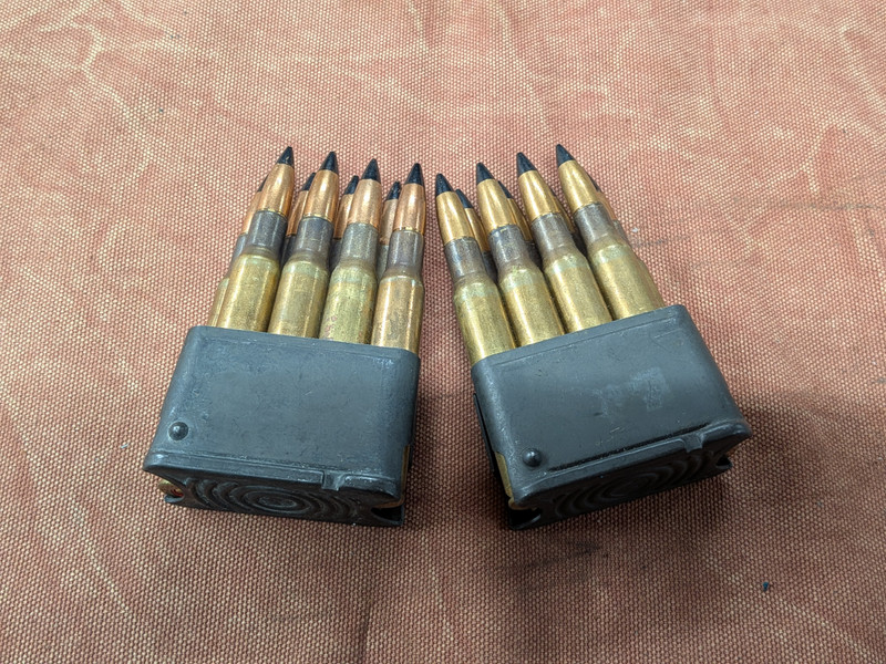 Lot of 2 US M1 Garand Clip with AP Ammunition