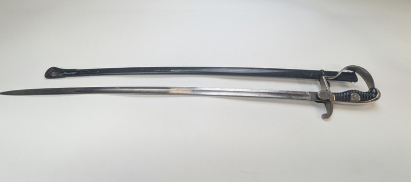 WW1 Era German Dress Sword Triple Etched Artillery - Unit Marked