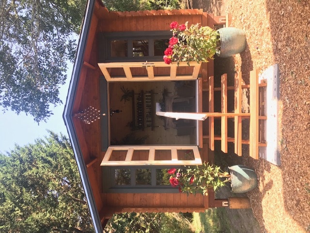 Bristhol shed on a foundation made to the recommended size