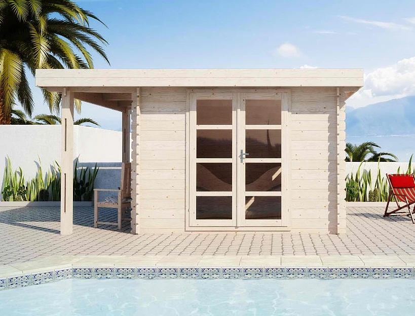 Modern shed kit pool house