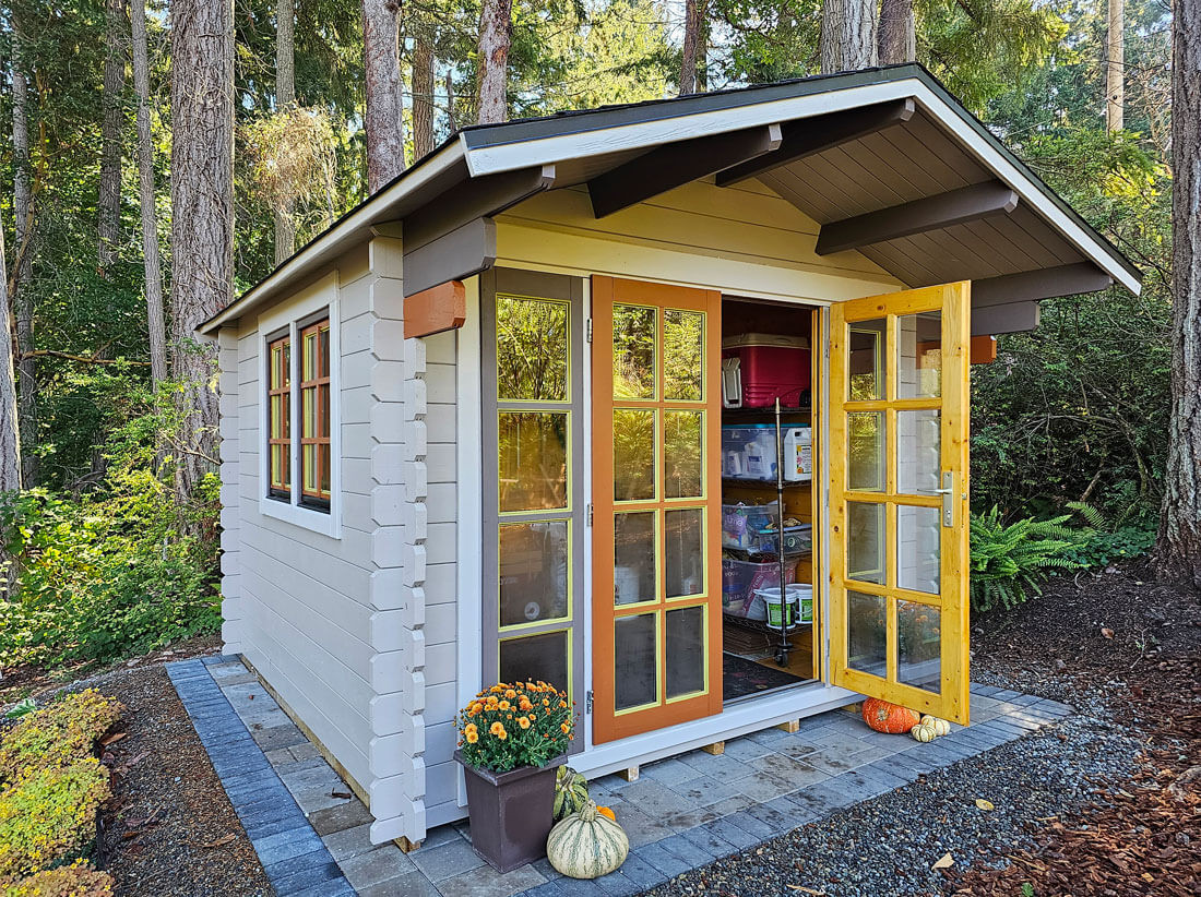 Solid wood garden shed kit Myrtle, 10x10, 80 sq ft | SolidBuild®️