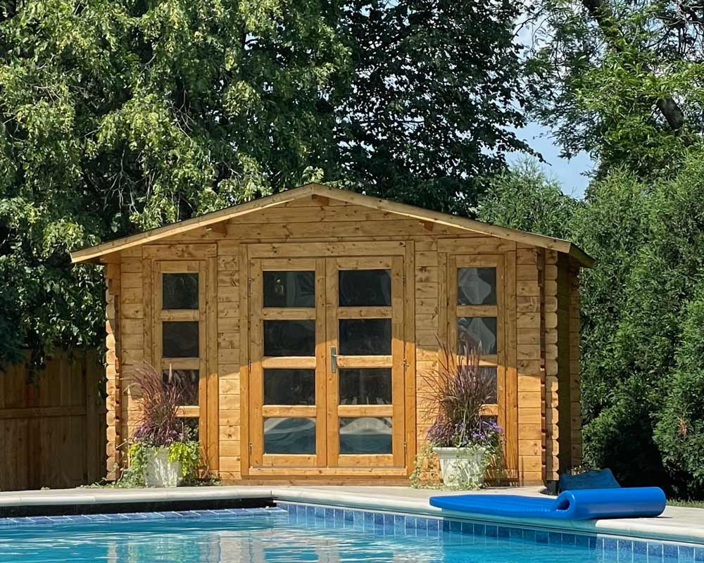 Modern design prefab wood garden shed kit Bristhol | 13x11 | 117