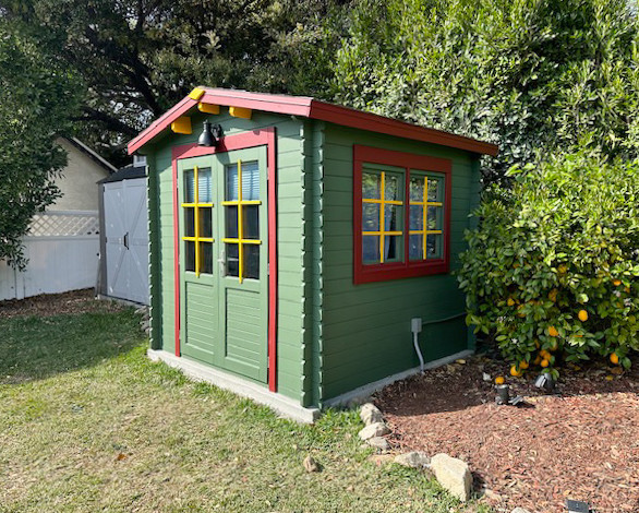 Natural wood storage shed kit Shiba, 8 x 8, 54 sq ft | SolidBuild®️