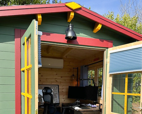 Natural wood storage shed kit Shiba, 8 x 8, 54 sq ft | SolidBuild®️