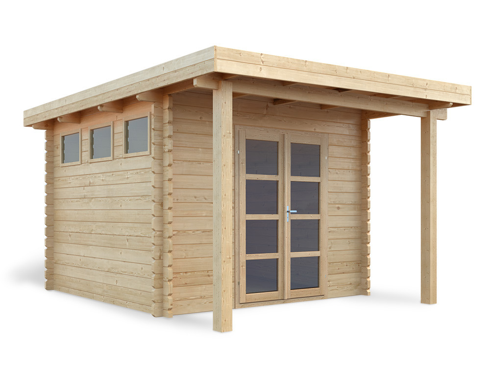 Solid wood modern shed kit Solana, 13 x 10 | SolidBuild®️