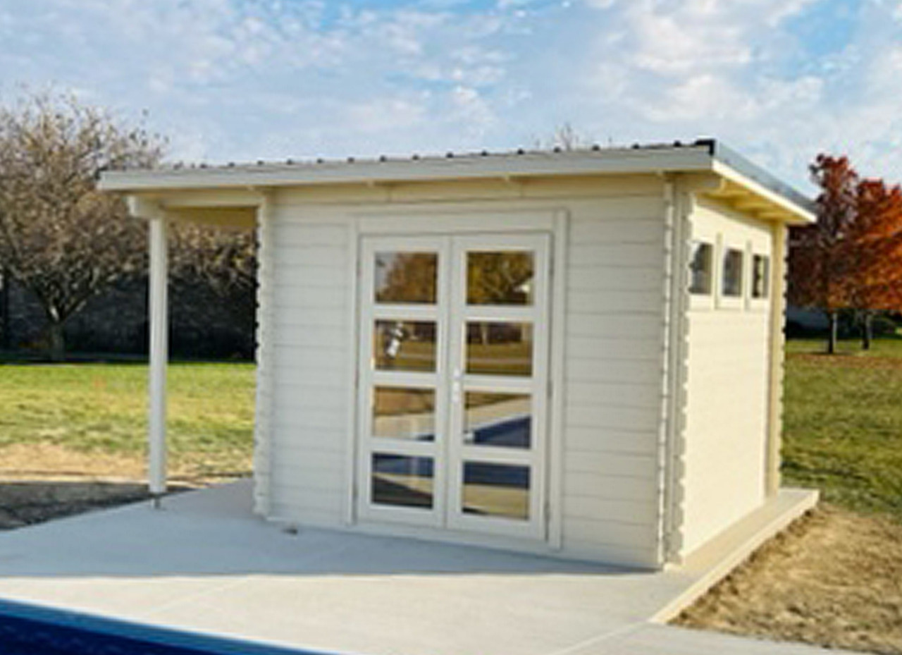 Solid wood modern shed kit Solana, 13 x 10 | SolidBuild®️