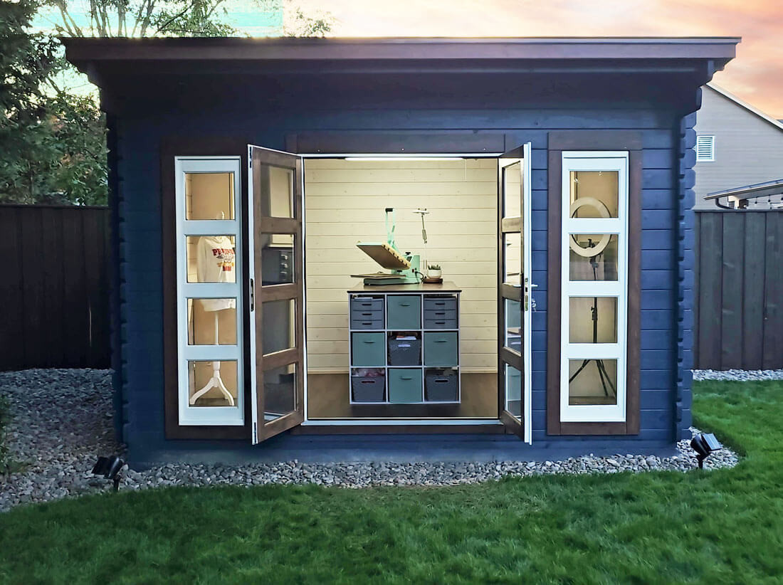 DIY modern garden shed kit California, 13 x 11, 117 sq ft | SolidBuild®️