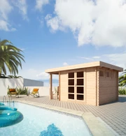 Modern shed kit pool house