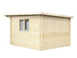 Natural wood garden shed finish and design