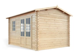 Aspen garden shed kit with flexible window placement