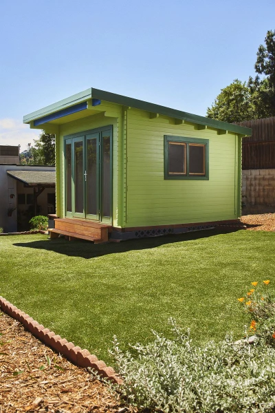 Astoria shed in a customer garden — Painted by its owners