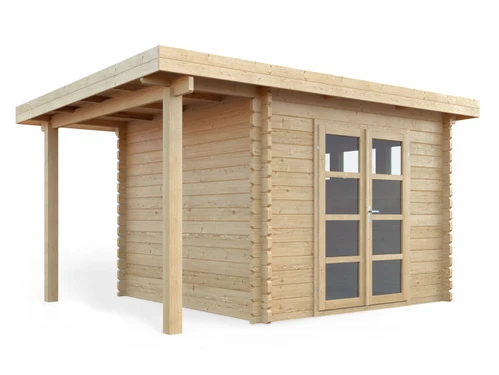 Solana 13 x 10 modern shed | 80 sq ft + 40 sq ft