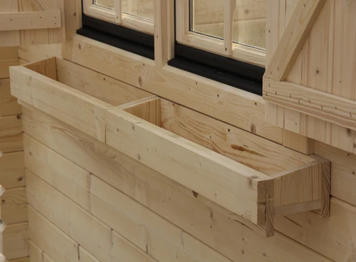 Flower box for double window
