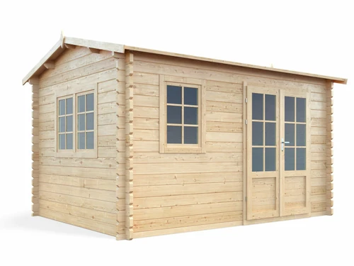 Aspen garden shed front and side view