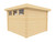 Moderna contemporary shed kit side view with windows