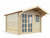 Natural wood home office shed Whales front and side view
