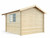 Natural wood she shed Whales side and back view