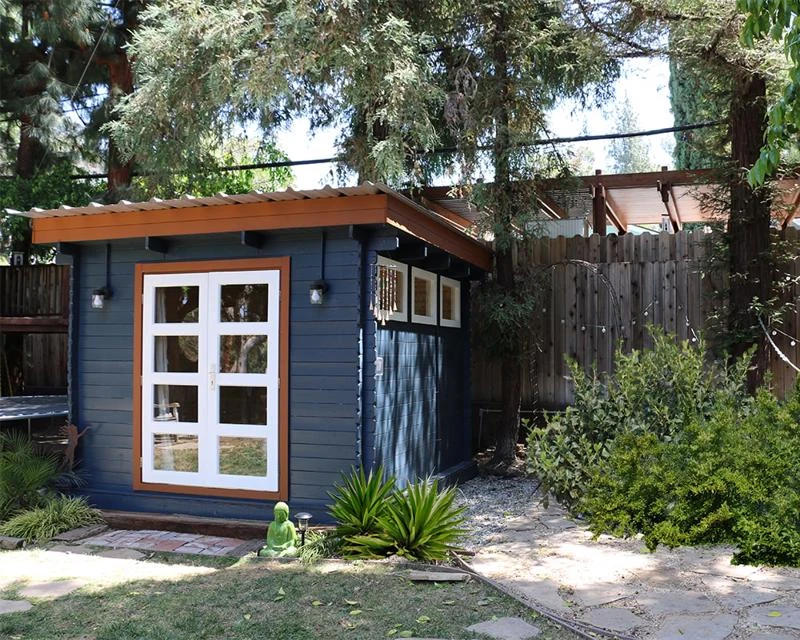 Airbnb guest bedroom shed 