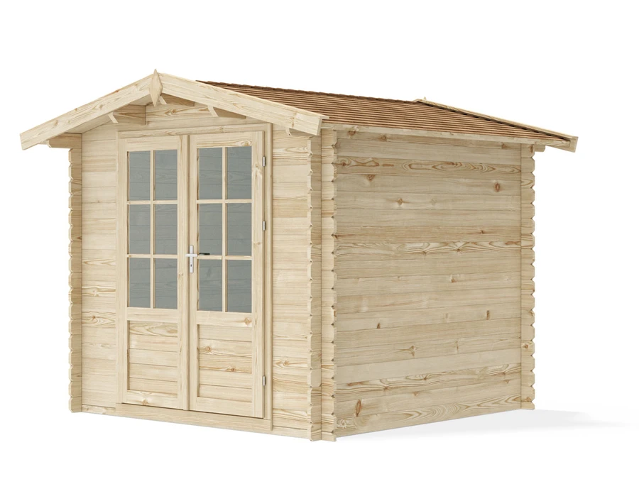 Shiba storage shed kit front view