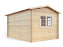 Aspen garden shed kit, 103 sq ft, side and back view