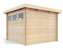 Moderna contemporary shed kit side view with windows